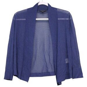Eileen Fisher Cardigan Small Blue Lightweight Stretch Breathable Coastal Beach